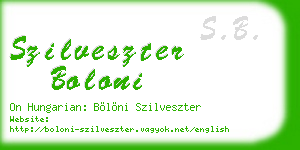 szilveszter boloni business card